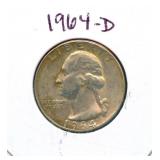 1964-D Washington Silver Quarter