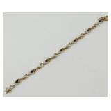 Gold Over Sterling Silver Faceted Black Onyx