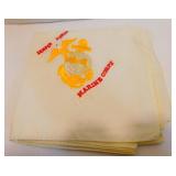 WWII Marine Corps Embroidered Silk Scarf - 27"