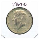 1968-D Kennedy Silver Half Dollar - 40% Silver