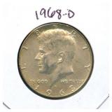 1968-D Kennedy Silver Half Dollar - 40% Silver