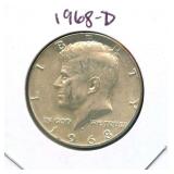 1968-D Kennedy Silver Half Dollar - 40% Silver