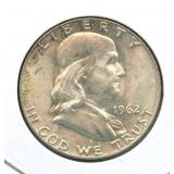 1962-D Franklin Silver Half Dollar