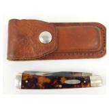 Camillus USA 2-Blade Knife & Leather Sheath