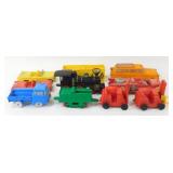 Vintage Auburn Vinyl / Rubber Train Cars,