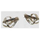 Vintage Sterling Silver Pierced Earrings - 6.39