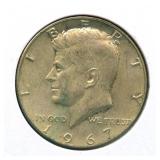 1967 Kennedy Silver Half Dollar - 40% Silver