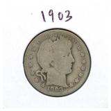1903 Barber Silver Quarter