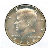 1966 Kennedy Silver Half Dollar - 40% Silver