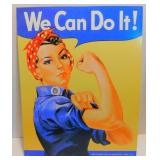 * Metal "We Can Do It" Sign - 12"x16"