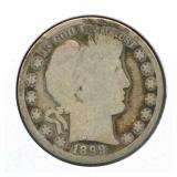 1899-P Barber Silver Half Dollar