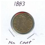 1883 "No Cent" Liberty Nickel