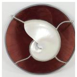 * Stained Glass with Shell Window Hanging Glass