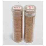 2 BU Lincoln Cent Rolls - 1972-S & 1972-P
