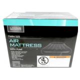 Living Solutions Twin Size Air Mattress w/ Pump