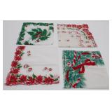 Vintage Christmas Hankies - Four