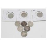 (9) Liberty "V" Nickels