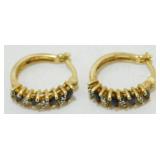 Sterling Silver Gold-Plated Earrings