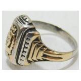 10k Gold & Sterling Class Ring