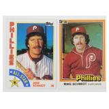 2 Vintage Mike Schmidt Baseball Cards - 1981