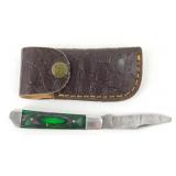 New Damascus Blade Folding Pocket Knife with