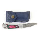 New Damascus Blade Folding Pocket Knife with