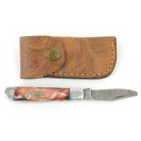 New Damascus Blade Folding Pocket Knife with