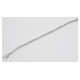 Sterling Silver and White Stone Tennis Bracelet -
