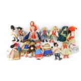 Lot of 13 Vintage Dolls - Wooden and More