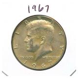 1967 Kennedy Silver Half Dollar - 40% Silver