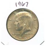 1967 Kennedy Silver Half Dollar - 40% Silver