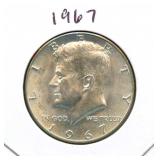 1967 Kennedy Silver Half Dollar - 40% Silver