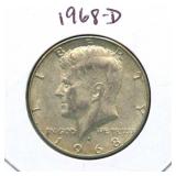 1968-D Kennedy Silver Half Dollar - 40% Silver