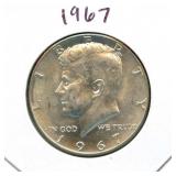 1967 Kennedy Silver Half Dollar - 40% Silver
