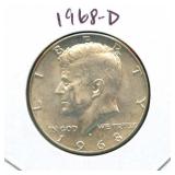 1968-D Kennedy Silver Half Dollar - 40% Silver