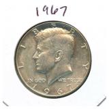 1967 Kennedy Silver Half Dollar - 40% Silver