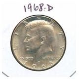1968-D Kennedy Silver Half Dollar - 40% Silver