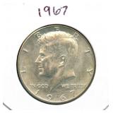 1967 Kennedy Silver Half Dollar - 40% Silver