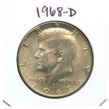 1968-D Kennedy Silver Half Dollar - 40% Silver