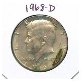 1968-D Kennedy Silver Half Dollar - 40% Silver
