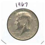 1967 Kennedy Silver Half Dollar - 40% Silver