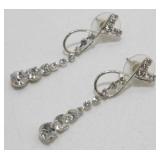 Rhinestone Earrings (Matches Rhinestone Necklace