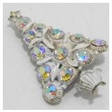 Vintage White with Aurora Borealis Christmas Tree