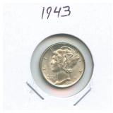 1943 Mercury Silver Dime