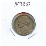 1938-D Jefferson Nickel