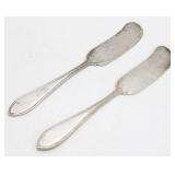 2 All Sterling Antique Butter Knives - 40.68