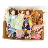 Huge Lot of Vintage Small Dolls - Many Makes and