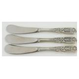 3 Sterling Silver Westmorland Milburn Rose Butter