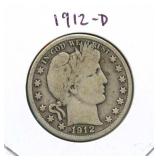 1912-D Barber Silver Half Dollar