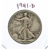 1941-D Walking Liberty Silver Half Dollar